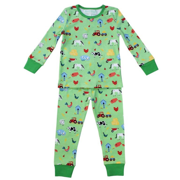 Children's Farmyard Print Cosy Cotton Pyjamas