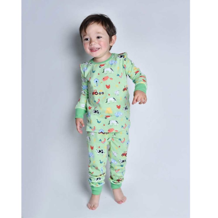Children's Farmyard Print Cosy Cotton Pyjamas