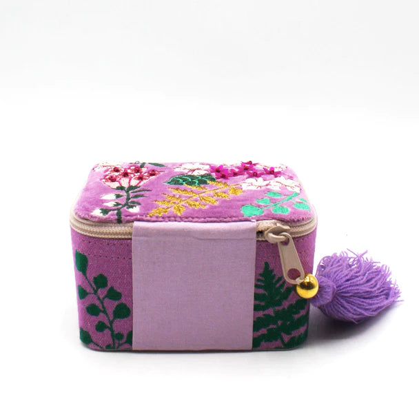 Posy Purple Travel Jewellery Box