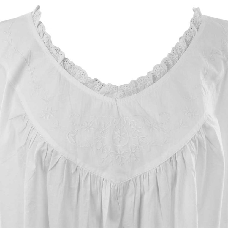 White clearance eyelet nightgown