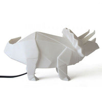 Origami Triceratops Dinosaur Table Lamp