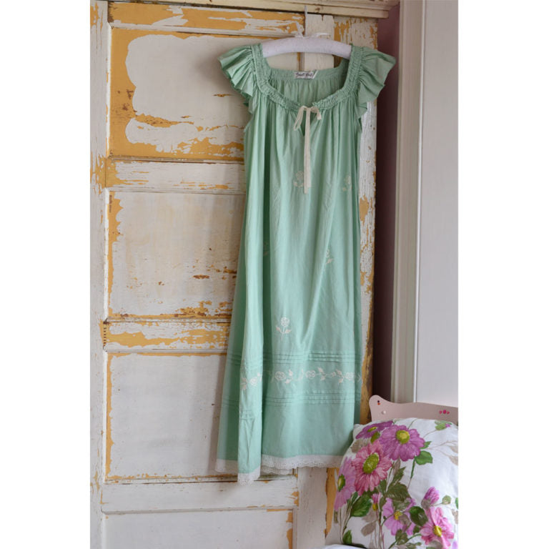 Ladies Green Cotton Nightdress 'Margo'