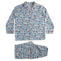 Men's Aeroplane Print Cotton Pyjamas