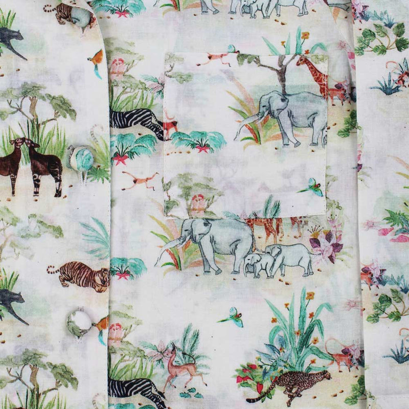 Children's Jungle Print Cotton Pyjamas