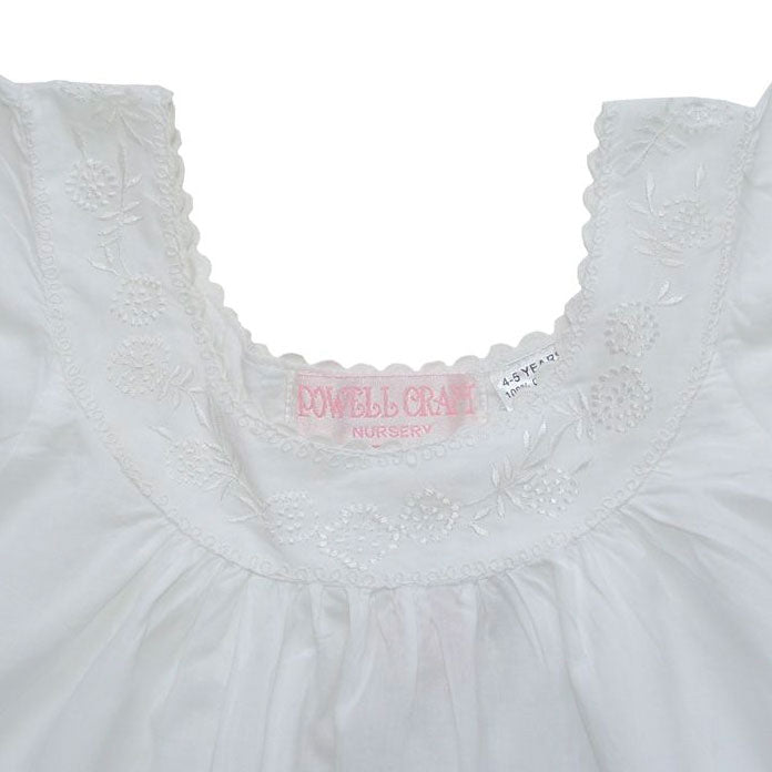 Girls White Cotton Puff Sleeve Nightdress 'Clementine'